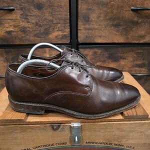Allen Edmonds Mens 9 Kenilworth Brown Walnut Plain Toe Oxford Dress Shoes USA